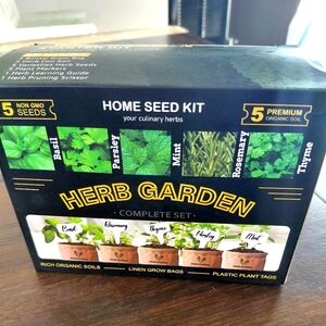 Herb Garden Home Seed Kit - Black
